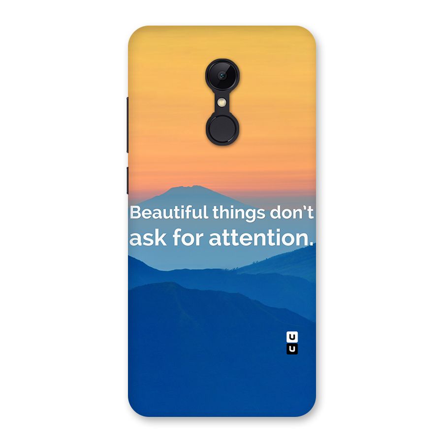 Beautiful Things Quote Back Case for Redmi 5