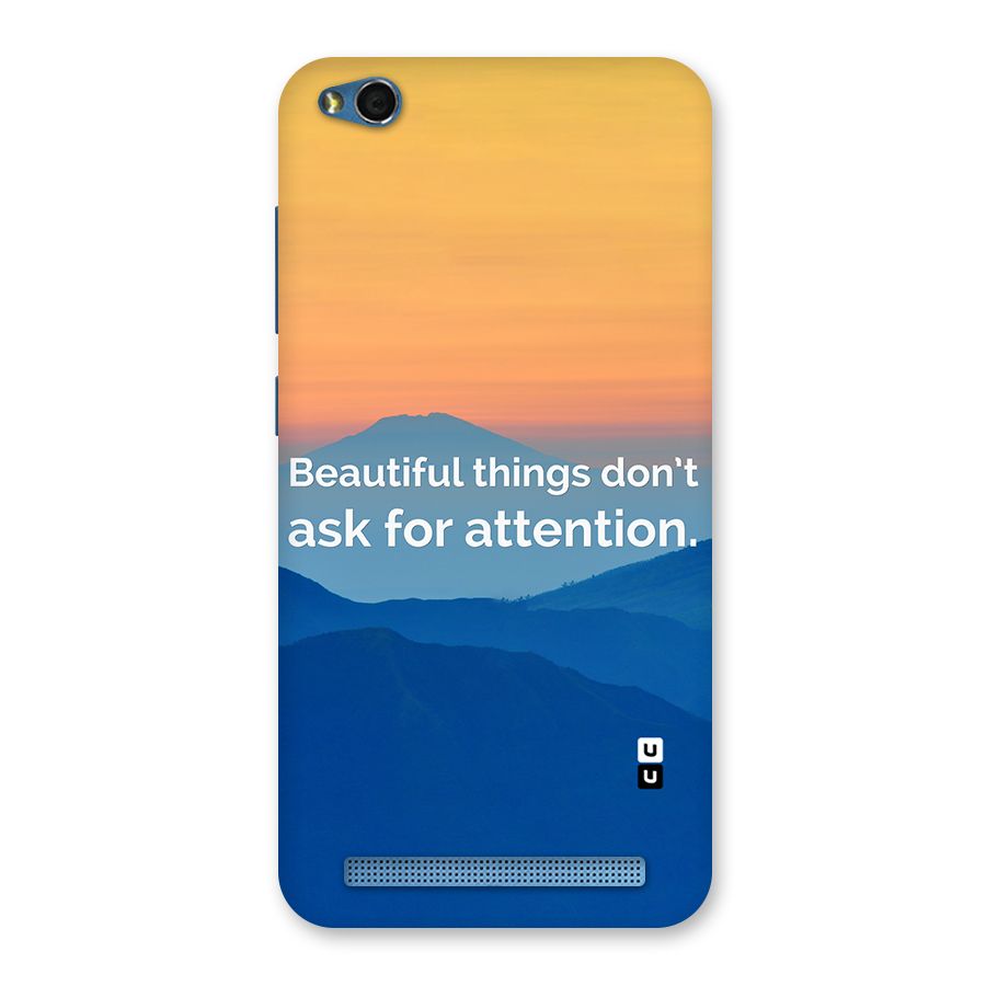 Beautiful Things Quote Back Case for Redmi 5A