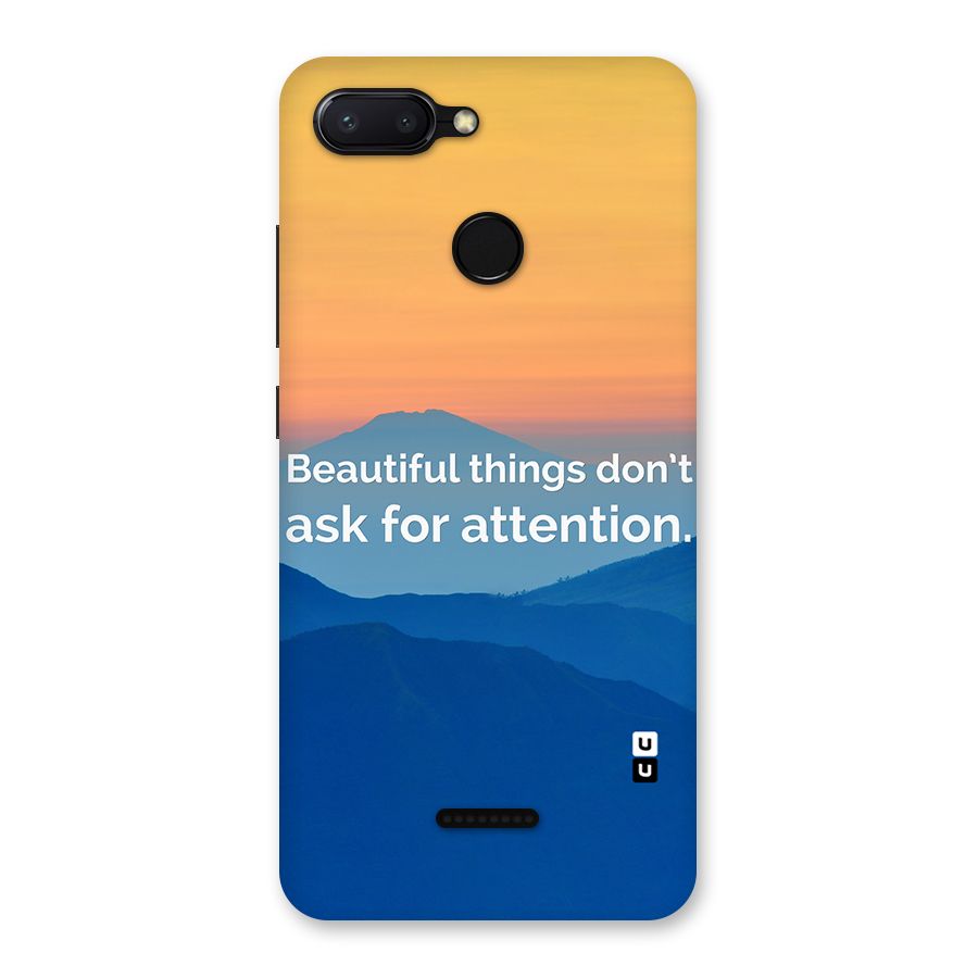 Beautiful Things Quote Back Case for Redmi 6