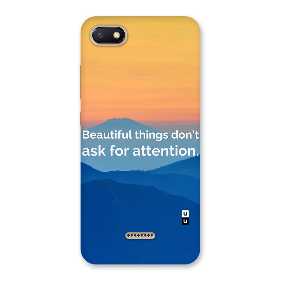 Beautiful Things Quote Back Case for Redmi 6A