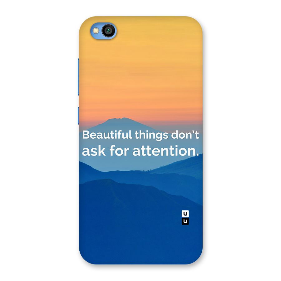 Beautiful Things Quote Back Case for Redmi Go