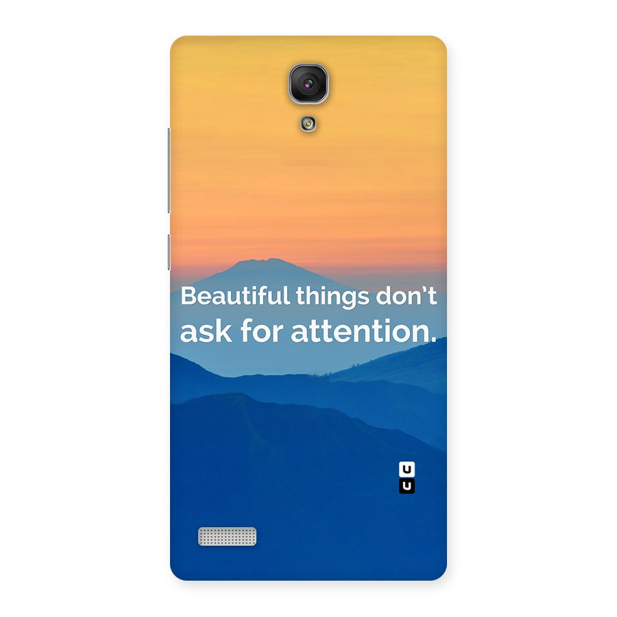 Beautiful Things Quote Back Case for Redmi Note