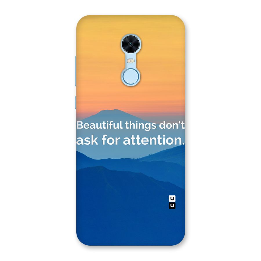 Beautiful Things Quote Back Case for Redmi Note 5