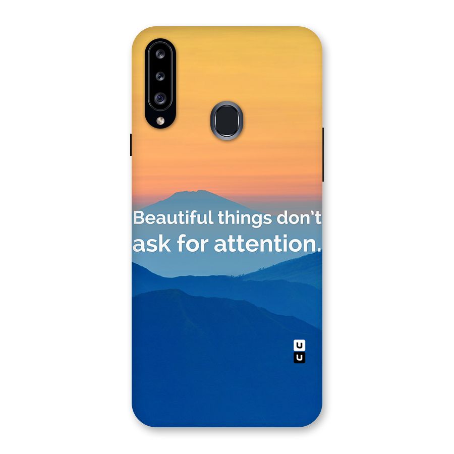 Beautiful Things Quote Back Case for Samsung Galaxy A20s
