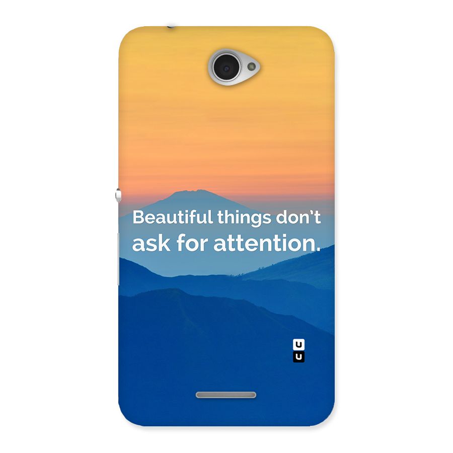 Beautiful Things Quote Back Case for Sony Xperia E4