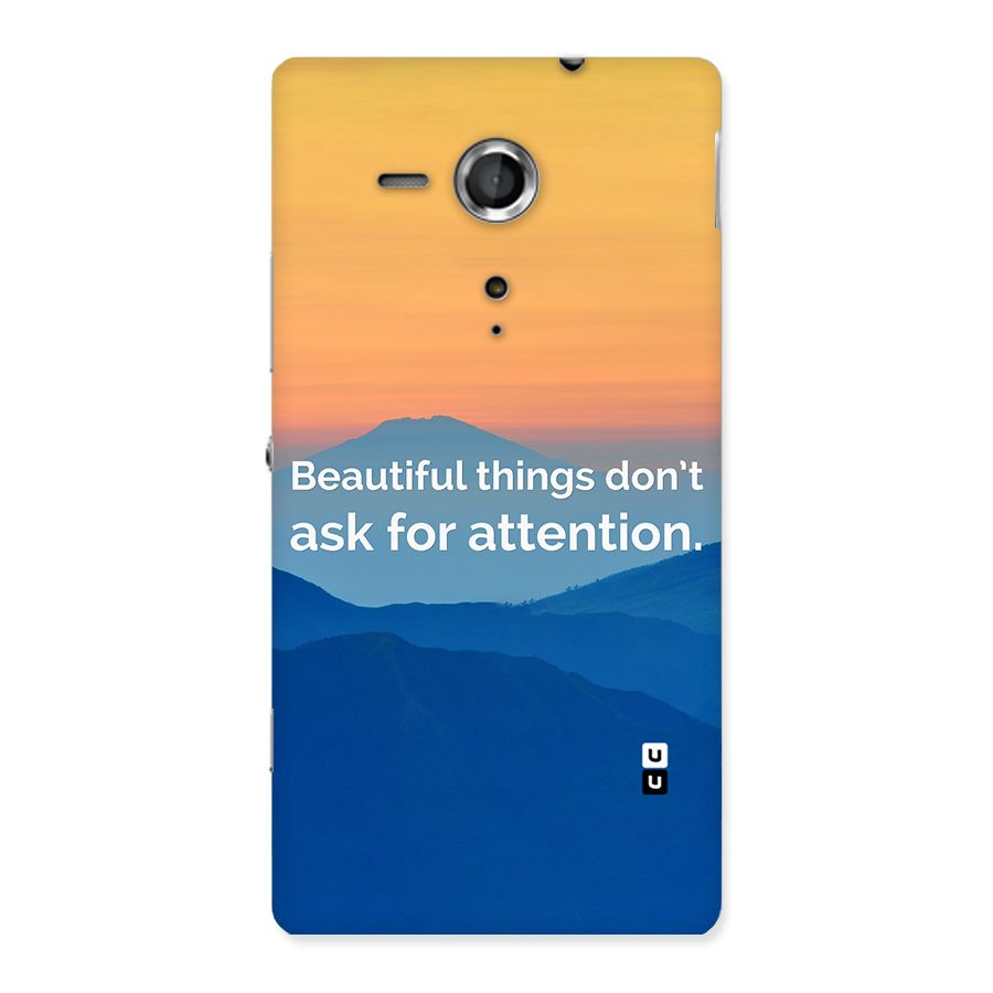 Beautiful Things Quote Back Case for Sony Xperia SP