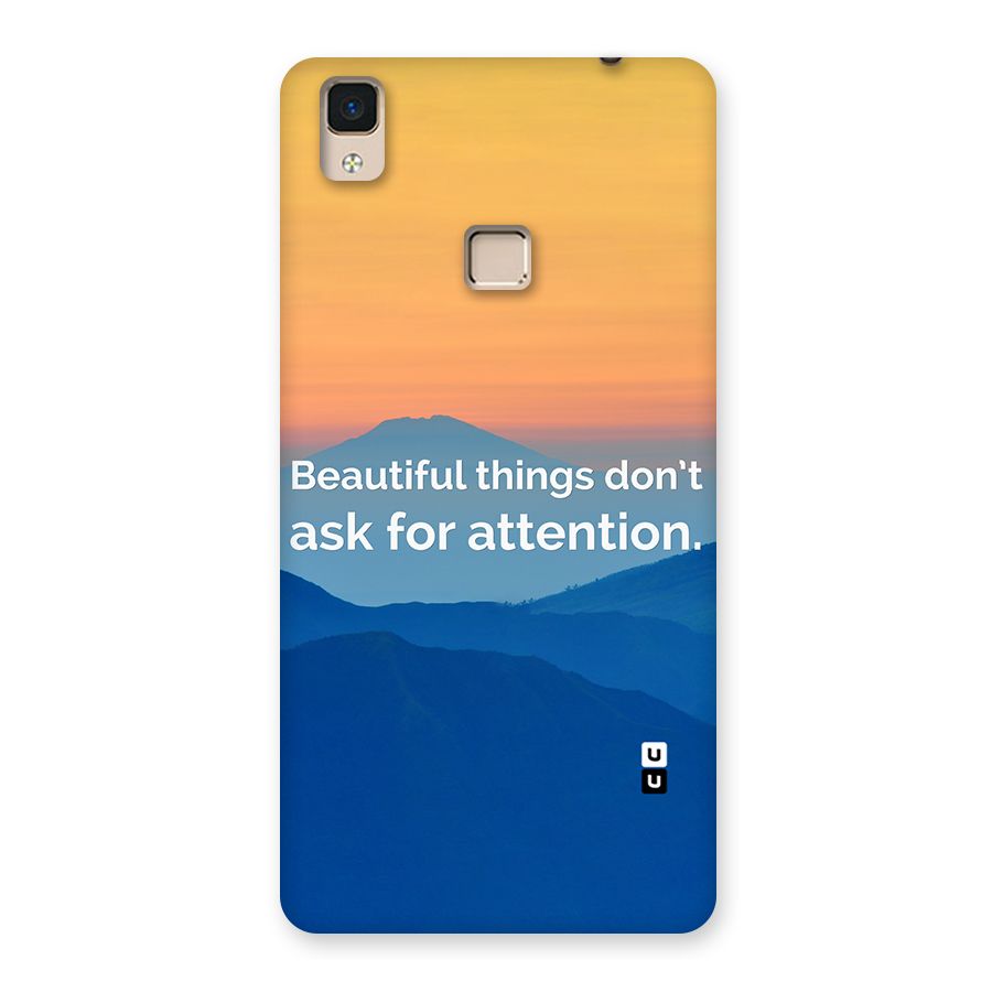 Beautiful Things Quote Back Case for V3 Max