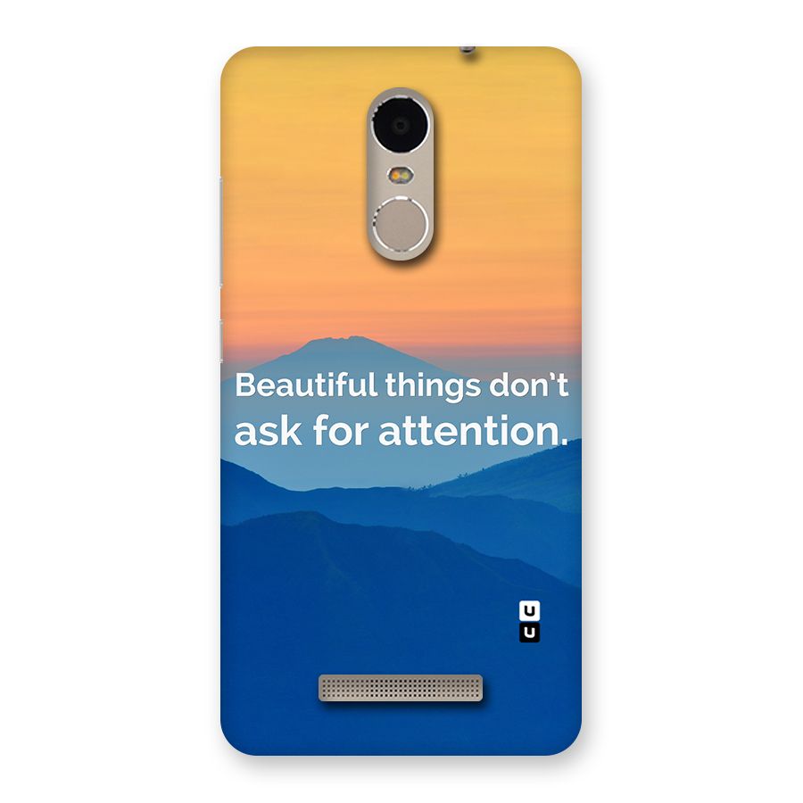 Beautiful Things Quote Back Case for Xiaomi Redmi Note 3