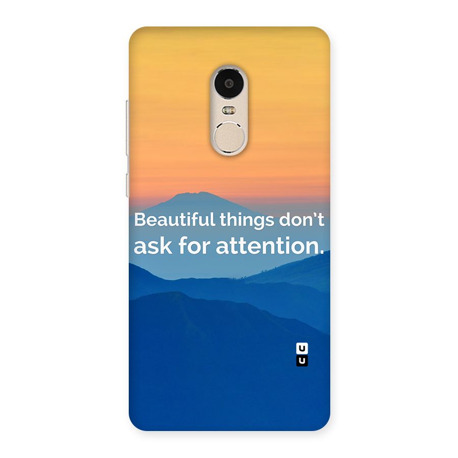 Beautiful Things Quote Back Case for Xiaomi Redmi Note 4