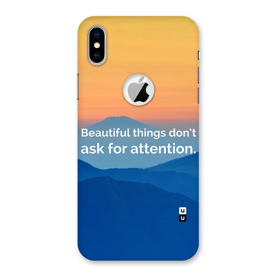Beautiful Things Quote Back Case for iPhone X Logo Cut