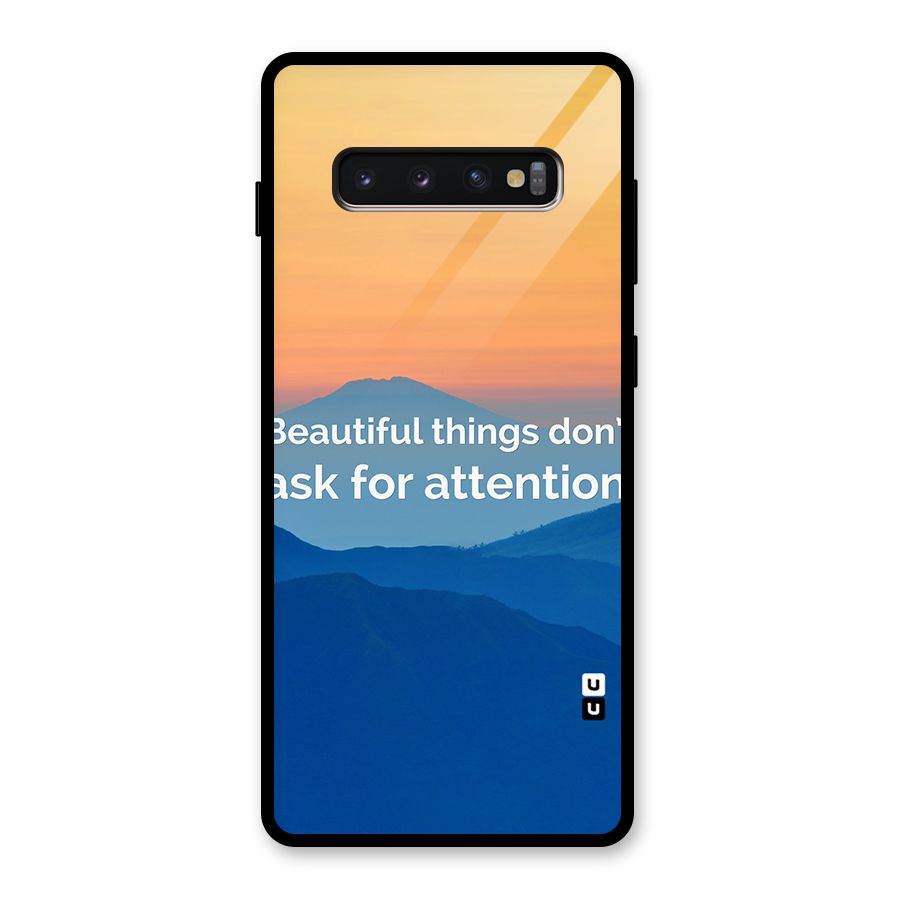Beautiful Things Quote Glass Back Case for Galaxy S10 Plus