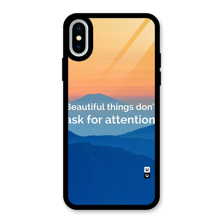 Beautiful Things Quote Glass Back Case for iPhone X