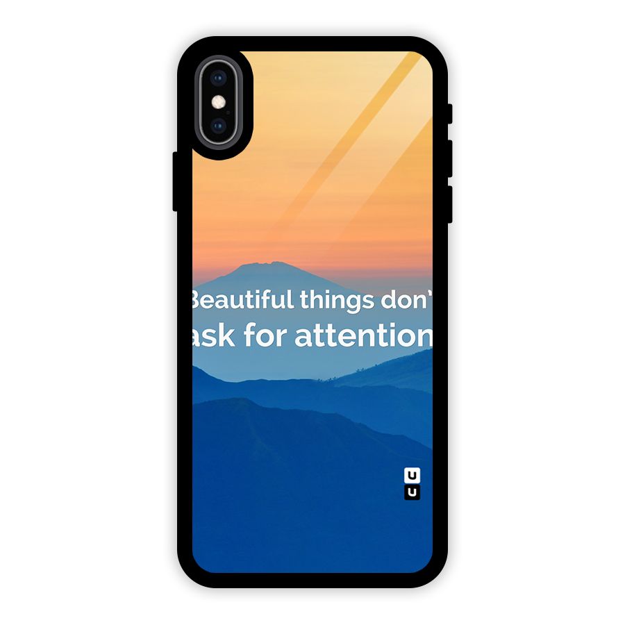 Beautiful Things Quote Glass Back Case for iPhone XS Max