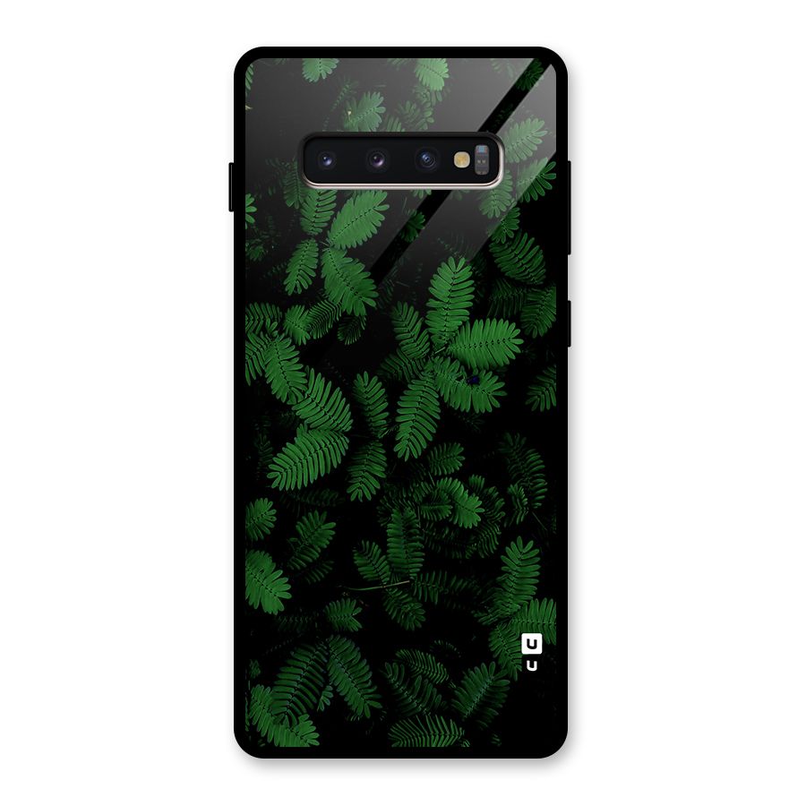 Beautiful Touch Me Not Glass Back Case for Galaxy S10 Plus