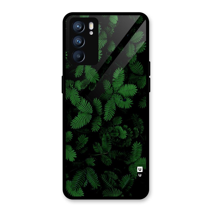 Beautiful Touch Me Not Glass Back Case for Oppo Reno6 5G
