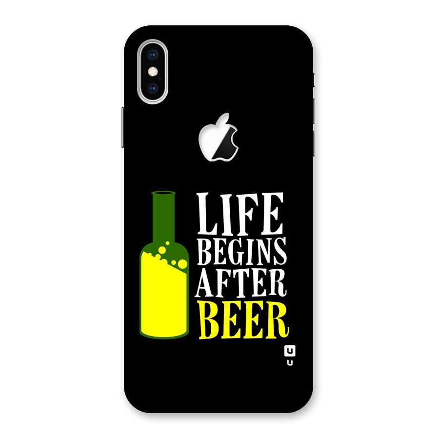 Beer Life Back Case for iPhone XS Max Apple Cut