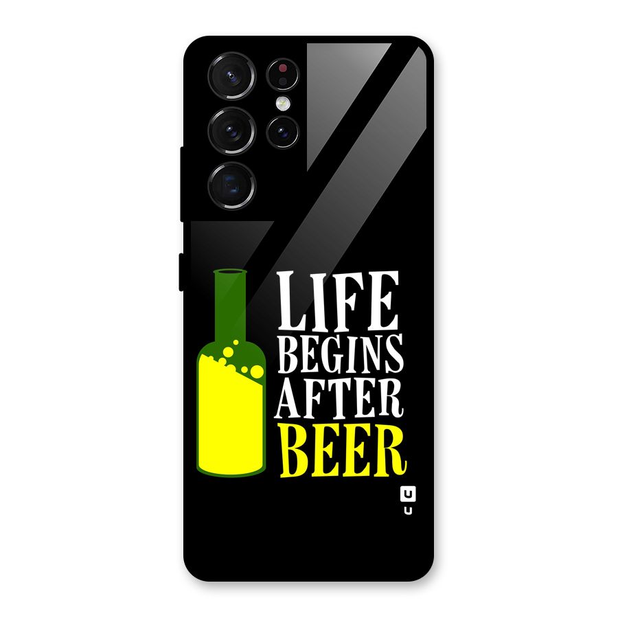 Beer Life Glass Back Case for Galaxy S21 Ultra 5G