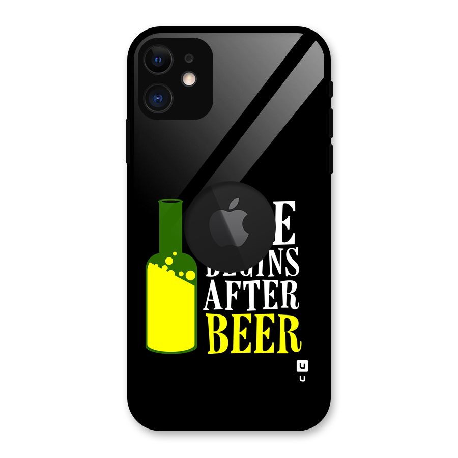 Beer Life Glass Back Case for iPhone 11 Logo Cut