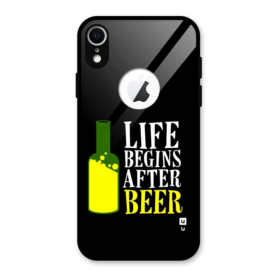 Beer Life Glass Back Case for iPhone XR Logo Cut