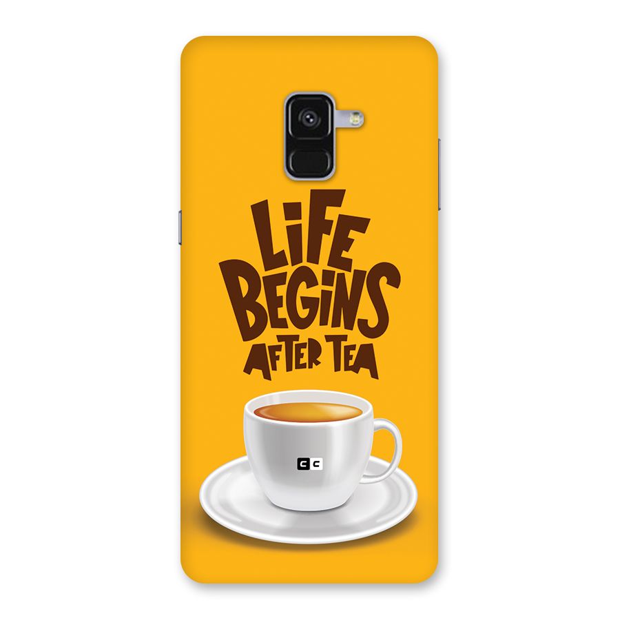 Begins After Tea Back Case for Galaxy A8 Plus