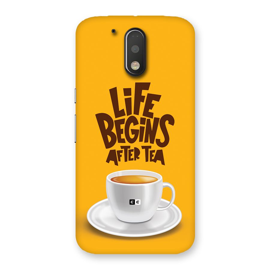 Begins After Tea Back Case for Moto G4