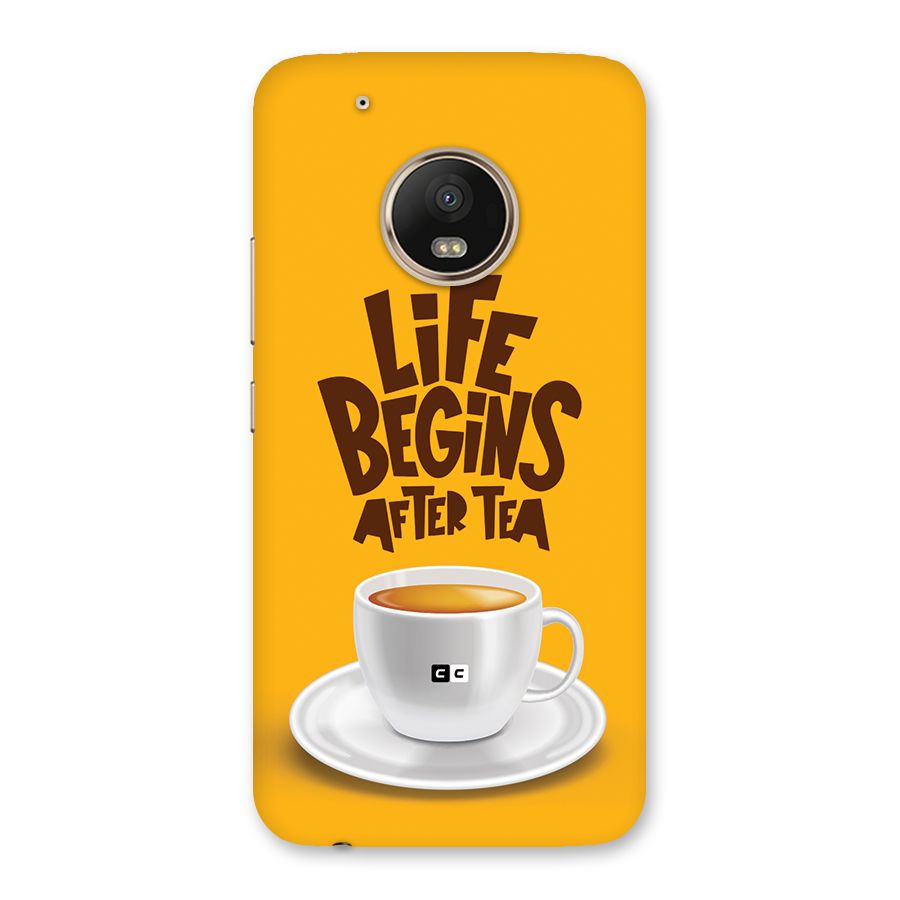 Begins After Tea Back Case for Moto G5 Plus