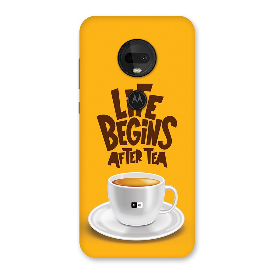 Begins After Tea Back Case for Moto G7