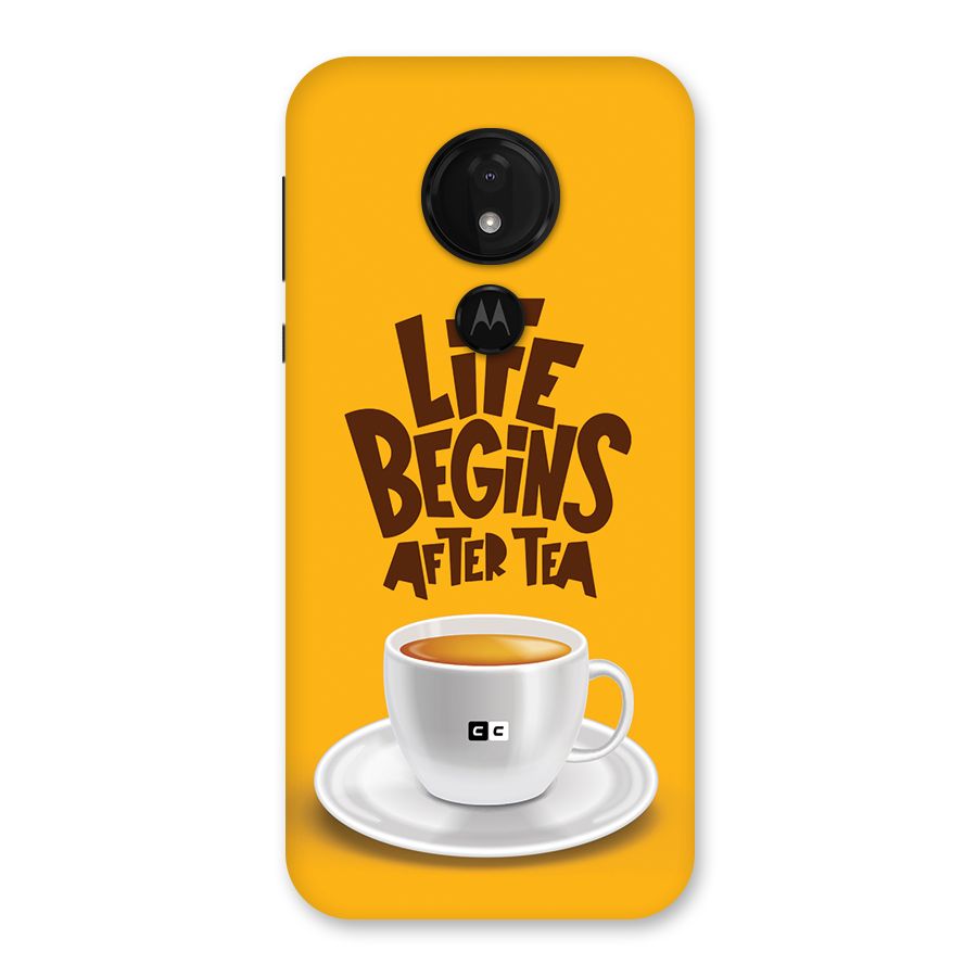 Begins After Tea Back Case for Moto G7 Power