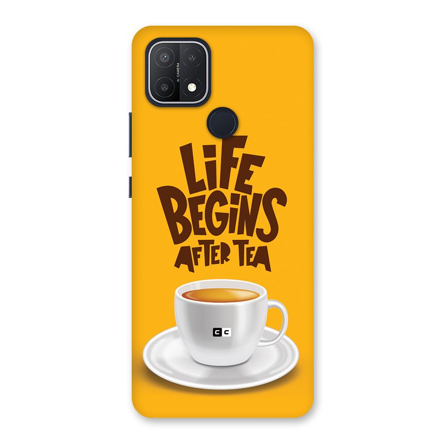 Begins After Tea Back Case for Oppo A15