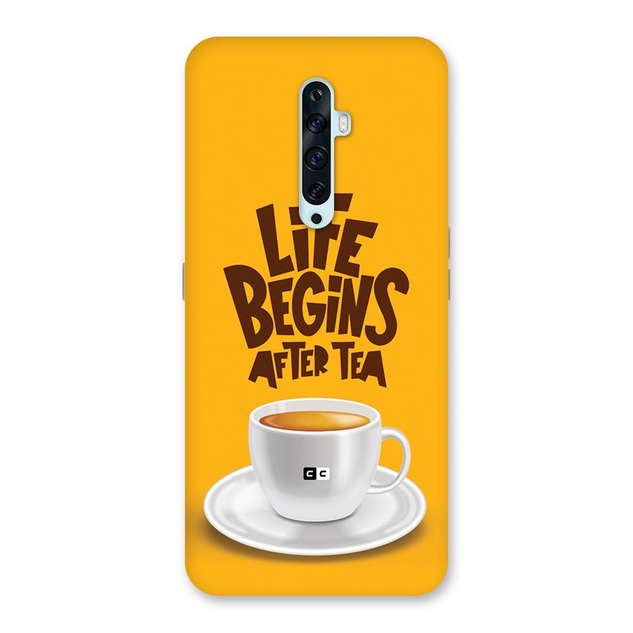 Begins After Tea Back Case for Oppo Reno2 Z
