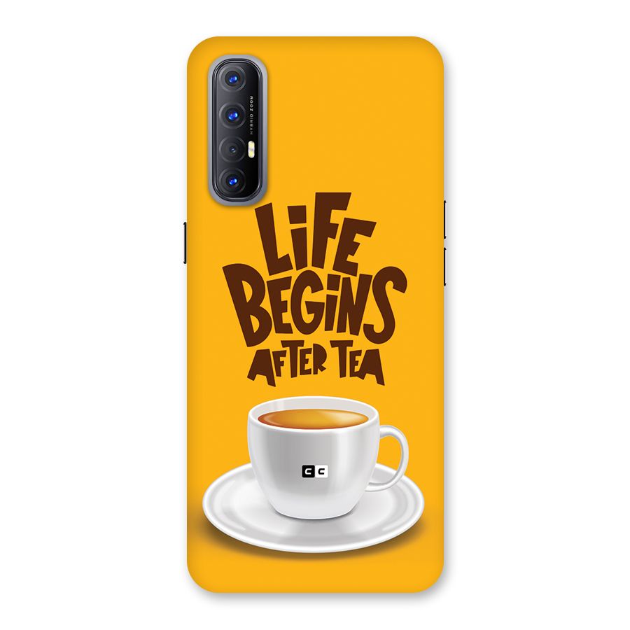 Begins After Tea Back Case for Oppo Reno3 Pro