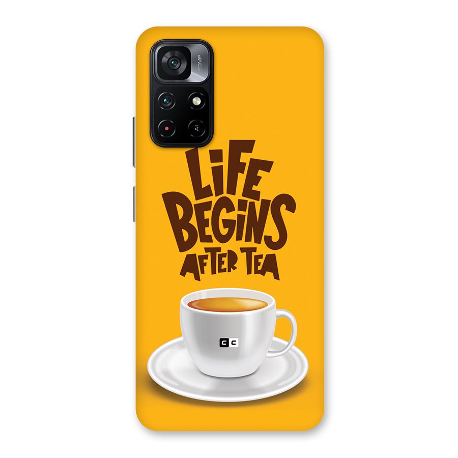 Begins After Tea Back Case for Poco M4 Pro 5G
