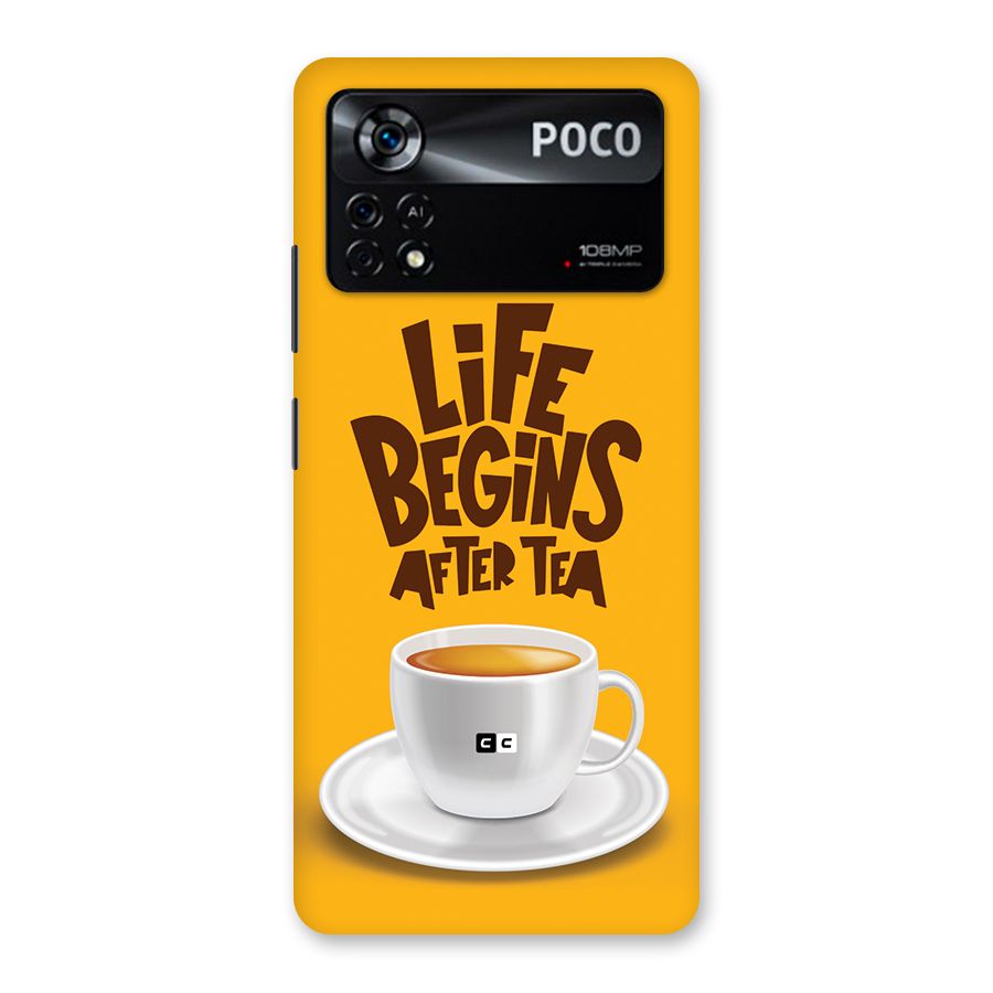 Begins After Tea Back Case for Poco X4 Pro 5G