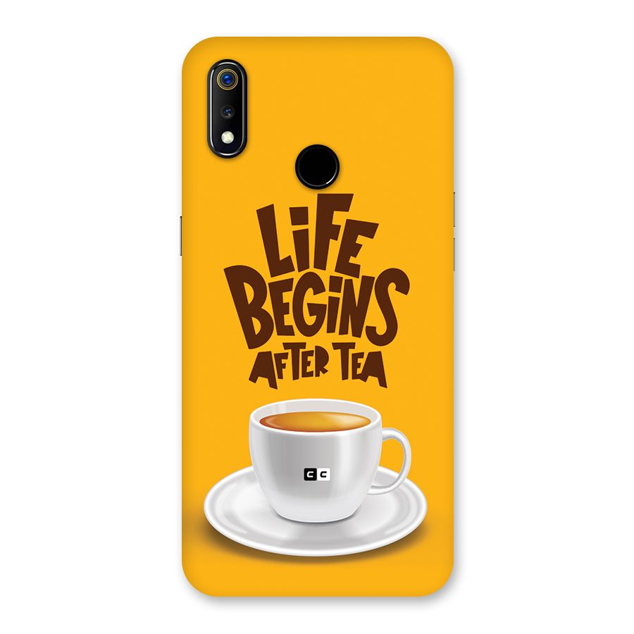 Begins After Tea Back Case for Realme 3