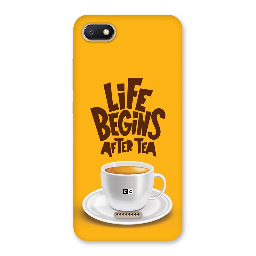 Begins After Tea Back Case for Redmi 6A