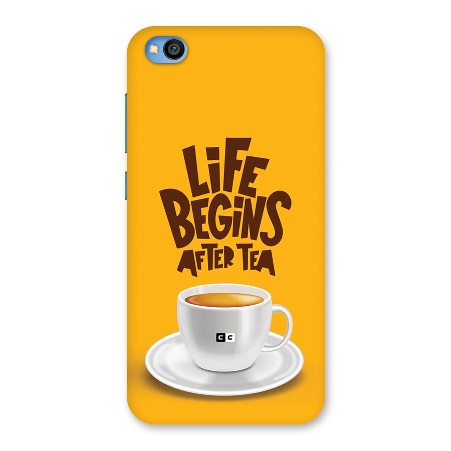 Begins After Tea Back Case for Redmi Go