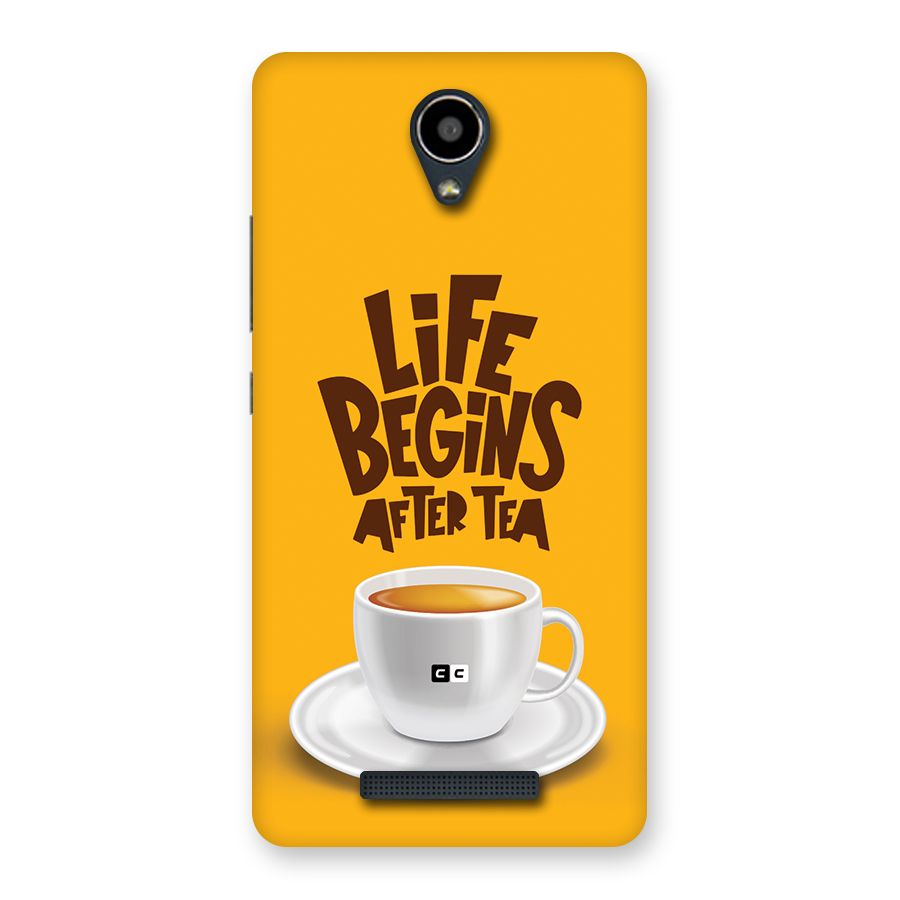 Begins After Tea Back Case for Redmi Note 2