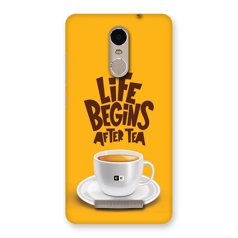 Begins After Tea Back Case for Redmi Note 3