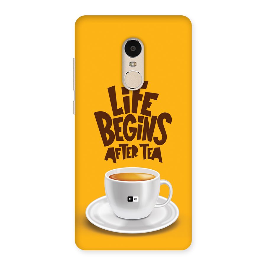 Begins After Tea Back Case for Redmi Note 4