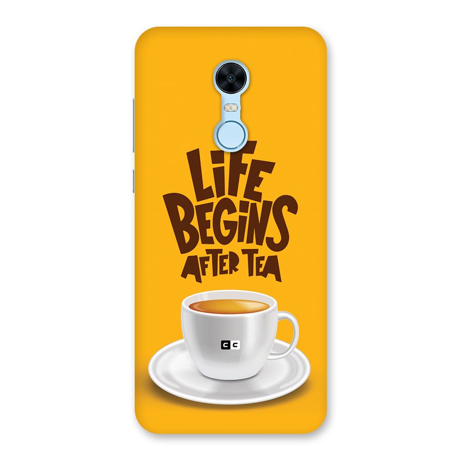 Begins After Tea Back Case for Redmi Note 5