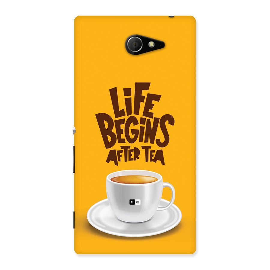 Begins After Tea Back Case for Xperia M2