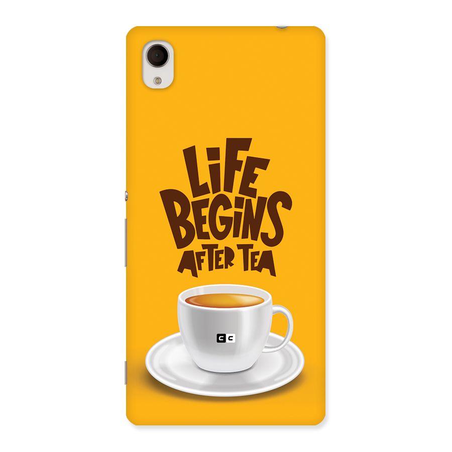 Begins After Tea Back Case for Xperia M4