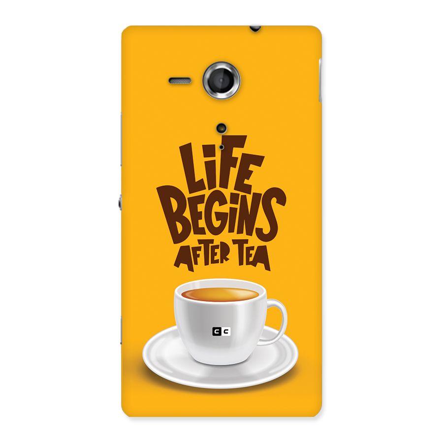 Begins After Tea Back Case for Xperia Sp