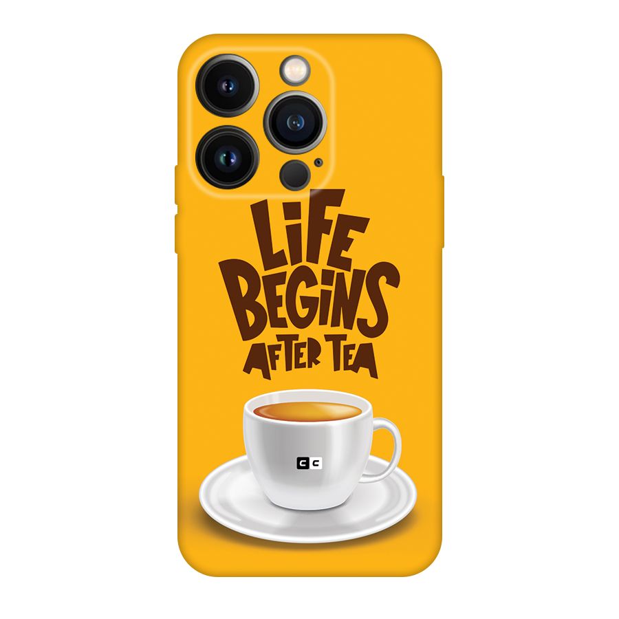 Begins After Tea Back Case for iPhone 14 Pro