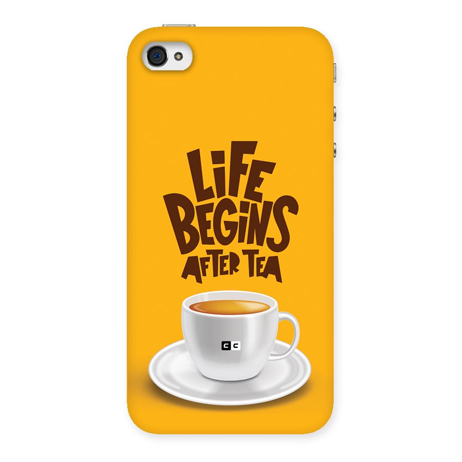 Begins After Tea Back Case for iPhone 4 4s