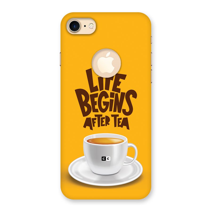 Begins After Tea Back Case for iPhone 7 Logo Cut