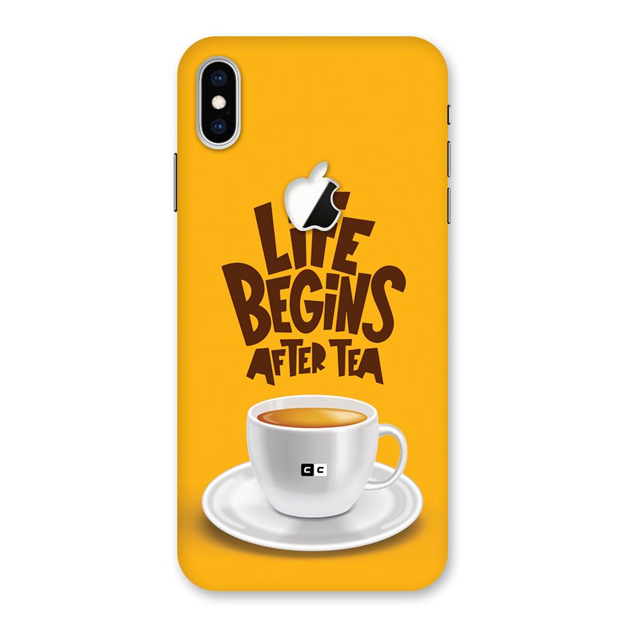 Begins After Tea Back Case for iPhone XS Max Apple Cut