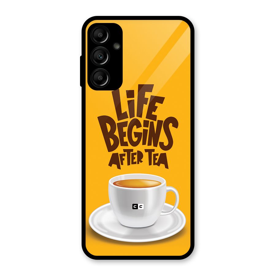 Begins After Tea Glass Back Case for Galaxy A14 5G