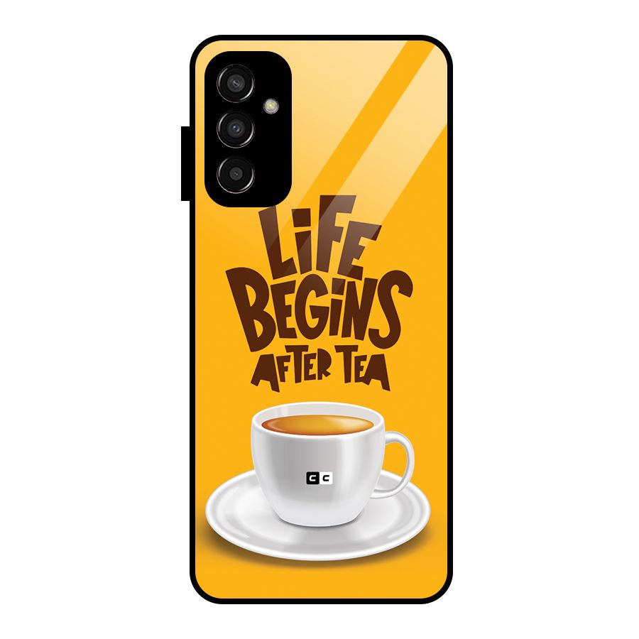 Begins After Tea Glass Back Case for Galaxy F13