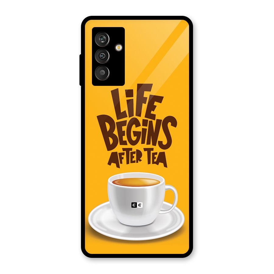 Begins After Tea Glass Back Case for Galaxy M13